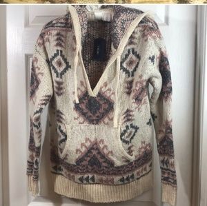 Aztec hooded sweater